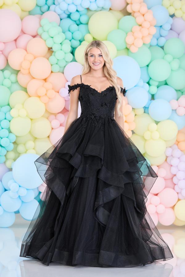 Ozara Tiffany's ruffled Prom Dress